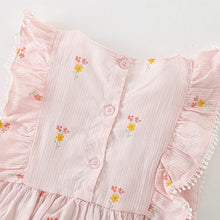 Load image into Gallery viewer, 9346DS-Summer European and American children's round neck small flower dress
