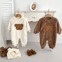 Load image into Gallery viewer, H10056LS-Winter plush bear shape romper