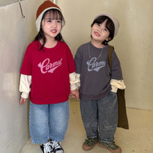 Load image into Gallery viewer, Q83013SE- Spring and Autumn Children's Fake Two-Piece Long-Sleeved Top