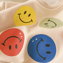 Load image into Gallery viewer, T40TG-Cotton Thin Round Neck Smiley Face Two-Piece Suit