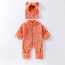 Load image into Gallery viewer, D20320LS-Winter Sherpa Cute Warm Climbing Suit + Hat Two-piece Set