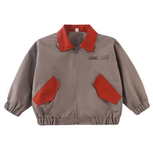 將圖片載入圖庫檢視器 C83739SE-兒童撞色寬鬆棒球服外套