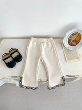 Load image into Gallery viewer, H10006PA-Autumn and winter girls' plus velvet split lace flared trousers
