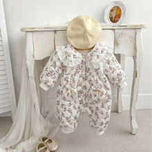 Load image into Gallery viewer, H10009LS-Winter Girls Floral Long Sleeve Padded Climbing Suit