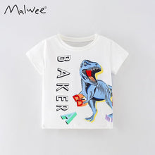 Load image into Gallery viewer, 9251SE-Summer European and American children's casual dinosaur round neck short-sleeved top