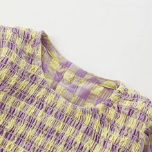 Load image into Gallery viewer, 8911DS-Autumn European and American children's casual plaid round neck dress