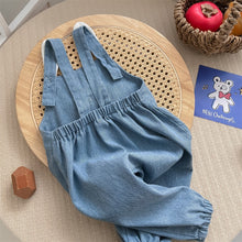 Load image into Gallery viewer, 2401327TG-秋季兒童條紋上衣&兔子造型牛仔吊帶褲