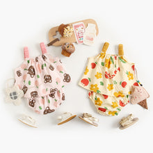 Load image into Gallery viewer, BCS1029LS-Summer cotton Korean style suspender top + butt pants two-piece set