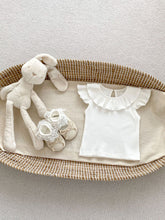 Load image into Gallery viewer, H10096SE- Summer flying sleeves lotus leaf collar solid color ribbed top & floral pants