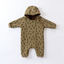 Load image into Gallery viewer, D23335LS-Baby outdoor hooded fleece jumpsuit