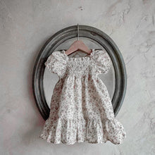 Load image into Gallery viewer, Y6315DS-Summer small fresh bubble sleeve floral pleated dress