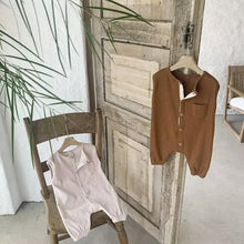 Load image into Gallery viewer, Y9338LS-Spring and Autumn Baby Pocket Open-Chest Sleeveless Bodysuit