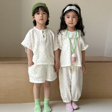 Load image into Gallery viewer, XZ250310JG-Summer thin cotton gauze home upper and lower set