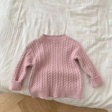 Load image into Gallery viewer, CY887TG-Children's Cable Knit Sweater 0-6 Years Old Autumn Korean Children's Clothing Girls Solid Color Autumn Clothes Tops Baby Clothes CY887
