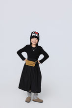 Load image into Gallery viewer, BB2629PCW-秋日法式拼接收腰洋裝