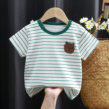 Load image into Gallery viewer, IDX40SE-Summer pure cotton round neck multi-image short-sleeved top