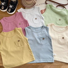 Load image into Gallery viewer, AY024SE-Summer children's simple sleeveless solid color vest