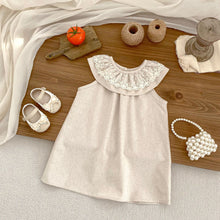 將圖片載入圖庫檢視器 62216DS-夏季花邊領無袖包屁衣&連身裙