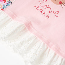 Load image into Gallery viewer, 6238SE-malwee summer girls pink bunny short-sleeved top