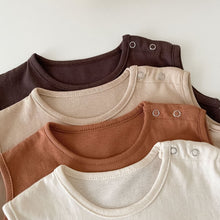 Load image into Gallery viewer, 71714TG-Summer Nordic style solid color simple small vest + double pocket shorts two-piece set