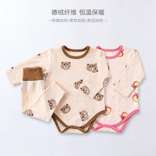 Load image into Gallery viewer, D23278TG-Men's and women's autumn and winter base warm underwear set