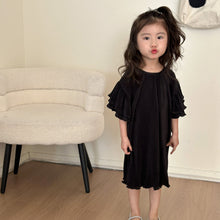 Load image into Gallery viewer, X85108JG-Summer thin accordion pleated girls' nightdress & boys' vest trousers set home clothes
