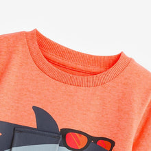 Load image into Gallery viewer, 9258SE- Summer European and American children's casual shark short-sleeved tops