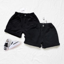 Load image into Gallery viewer, 21021PCW-Summer black neutral denim shorts parent-child outfit