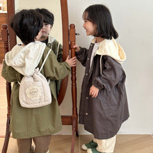 Load image into Gallery viewer, C83366SE-Medium-length stylish children's hooded windbreaker jacket
