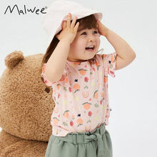 Load image into Gallery viewer, 8128SE-malwee European and American small and medium-sized children's girls printed cute tops