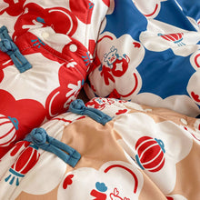 Load image into Gallery viewer, AL759LS-Winter baby quilted blessing character thickened New Year's greetings crawling clothes