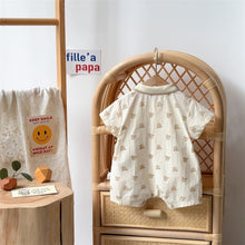 Load image into Gallery viewer, 2402667LS-Summer cotton shirt short-sleeved romper
