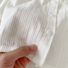 將圖片載入圖庫檢視器 23129TG-秋季INS嬰幼兒娃娃領緹花上衣+碎花澎澎褲兩件套