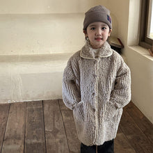 Load image into Gallery viewer, D83536SE-Children's imitation rabbit fur coat girls fur 2023 new autumn and winter boys' clothing mid-length baby coat