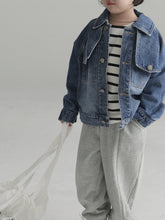 Load image into Gallery viewer, <Taiwan Pavilion> BB2343SE-Autumn Japanese Boys and Girls Casual Loose Denim Jacket