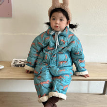 Load image into Gallery viewer, D83563PCW-Winter plus velvet three-layer padded parent-child home clothes set