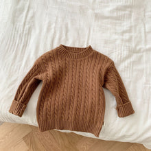Load image into Gallery viewer, CY887TG-Children's Cable Knit Sweater 0-6 Years Old Autumn Korean Children's Clothing Girls Solid Color Autumn Clothes Tops Baby Clothes CY887