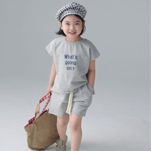 Load image into Gallery viewer, BB-2421TG-Japanese style raw edge printed sleeveless T-shirt shorts set