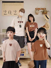 Load image into Gallery viewer, 071902PCW-Summer Bear Printed Short Sleeve Parent-Child Outfit