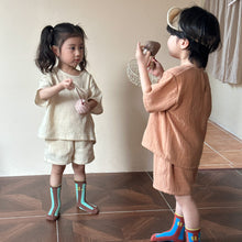 Load image into Gallery viewer, X85221TG-Summer pure cotton loose sports casual short-sleeved suit