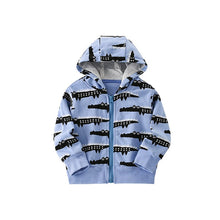 Load image into Gallery viewer, 9011SE-Autumn and winter European and American children's casual crocodile long-sleeved zipper hooded jacket