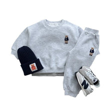 Load image into Gallery viewer, C133TG-Autumn Korean version of cartoon bear casual sports sweater trousers two-piece set