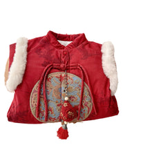 Load image into Gallery viewer, AL746LS-Autumn and winter festive quilted thickened New Year's greetings romper