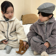 Load image into Gallery viewer, D83566TG-flannel children's thickened fleece pajamas set