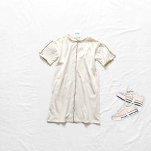 Load image into Gallery viewer, 23007PCW-Spring and summer Japanese style color matching backless open X long loose parent-child dress