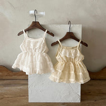 Load image into Gallery viewer, Y8413KDS-Summer vest lace waist suspender skirt