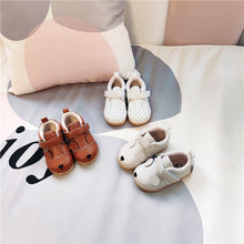 Load image into Gallery viewer, 122703AC-Xiongxiong full help Velcro soft sole toddler leather shoes
