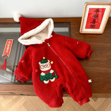 Load image into Gallery viewer, AL748LS-Autumn and winter thickened baby bear New Year's greetings climbing clothes