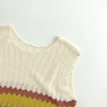 Load image into Gallery viewer, 23B18SE-Summer trendy rainbow knitted hollow sleeveless vest