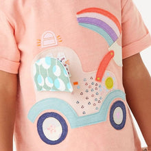 Load image into Gallery viewer, 8111SE-malwee summer short-sleeved rainbow car casual round neck short-sleeved top